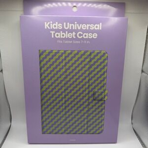 GEMS Kids Universal Tablet Case Purple Green Wavy Stripe Folio‎ 7-11 inch